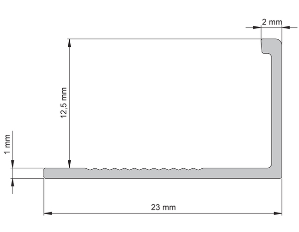 Profile équerre aluminium 2,50 m x 12,5 mm - brut - Brenner - Brico Dépôt