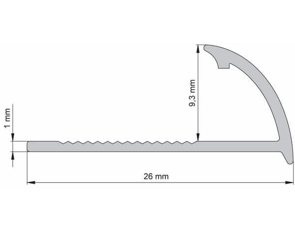 Profile 1/4 rond pvc 2,50 m x 9 mm - gris clair - Brenner - Brico Dépôt