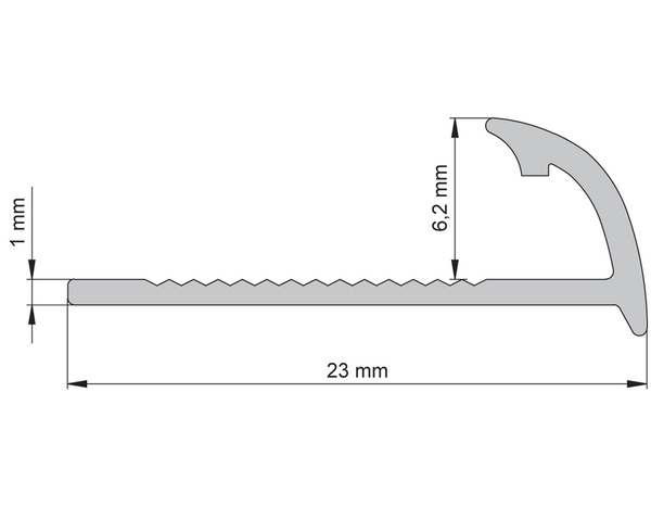 Profile 1/4 rond alu 2,50 m x 6 mm - chromé - Brenner - Brico Dépôt
