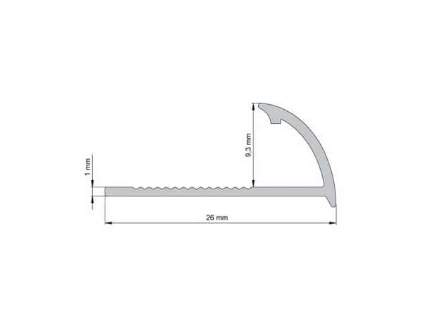Profile 1/4 rond pvc 2,50 m x 9 mm - blanc - Brenner - Brico Dépôt