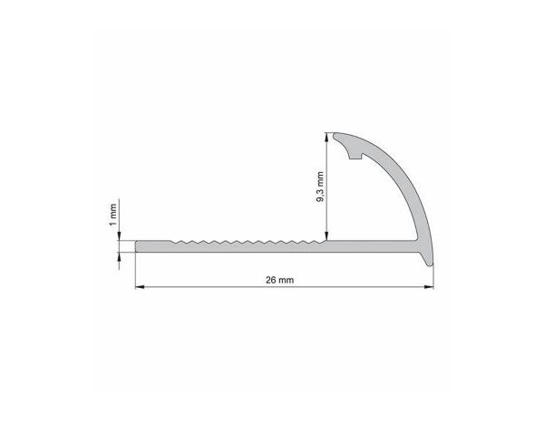 Profile 1/4 rond pvc 2,50 m x 9 mm - gris - Brenner - Brico Dépôt
