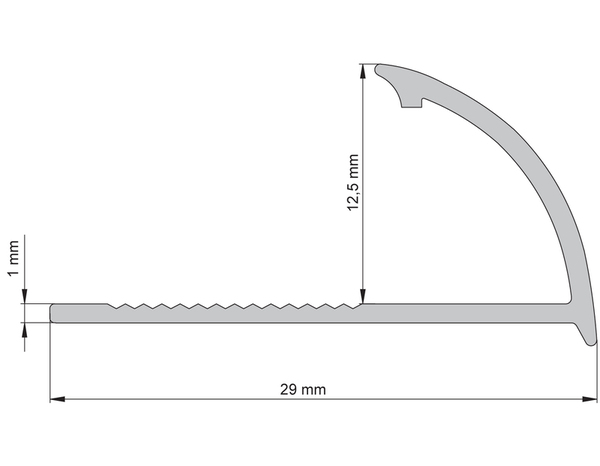 Profile 1/4 rond alu 2,50 m x 12,5 mm - chrome - Brenner - Brico Dépôt