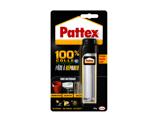 Pâte à réparer multi-usages "Pattex 100%", tube de 64 g - Pattex - Brico Dépôt
