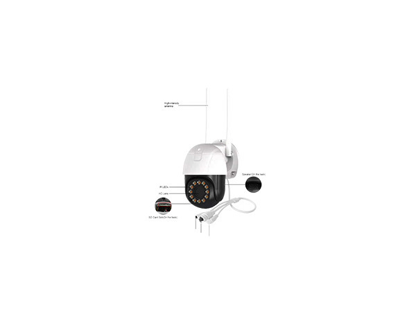 Caméra extérieure motorisée PTZ - IP connectée WIFI - Ultra HD 5MP 2K+ - Brico Dépôt