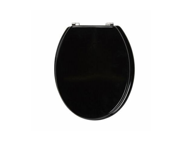 Abattant WC noir "Palmi" - L. 435 mm x l. 370 mm - GoodHome - Brico Dépôt