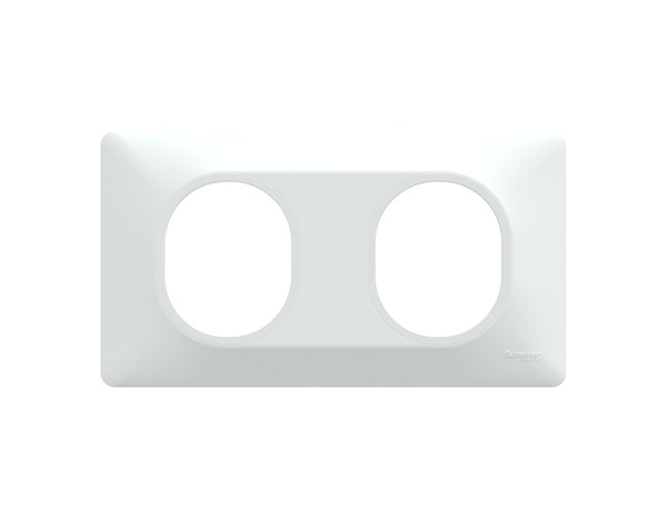 Plaque de finition double "Ovalis" blanc - Installation horizontale - Brico Dépôt