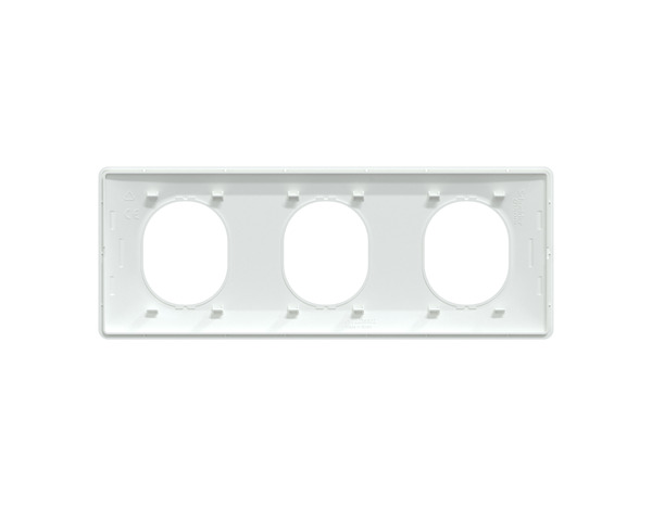 Plaque de finition triple "Ovalis" blanc - Installation horizontale - Brico Dépôt