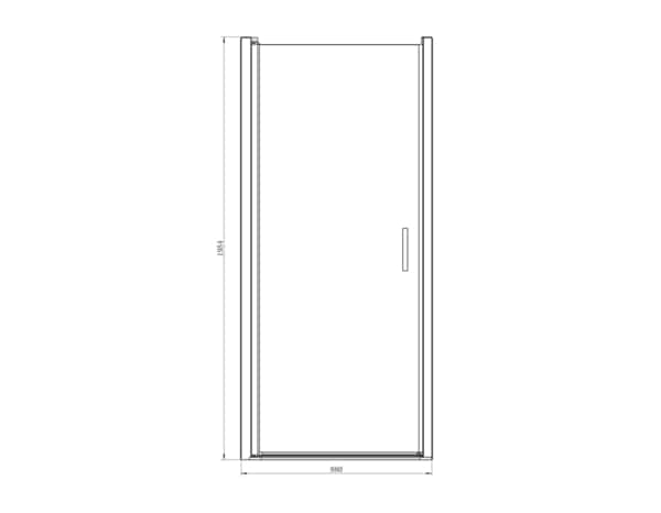 Porte de douche pivotante "Calia" l.90 cm en verre transparent - Cooke and Lewis - Brico Dépôt