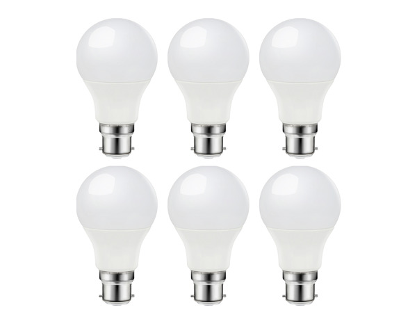 SYLVANIA G45 Lot De 6 Mini Ampoules LED Givrées B22 5 W 470 Lm Blanc Chaud 2700 K