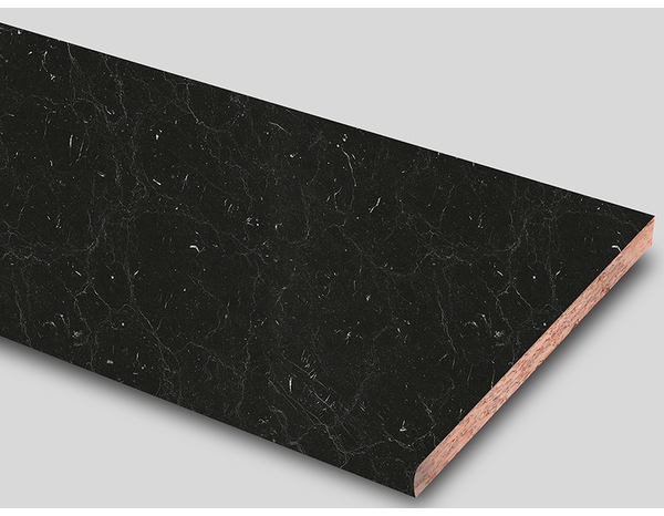 Plan de travail stratifié imitation marbre noir - L. 2,44 M - Brico Dépôt