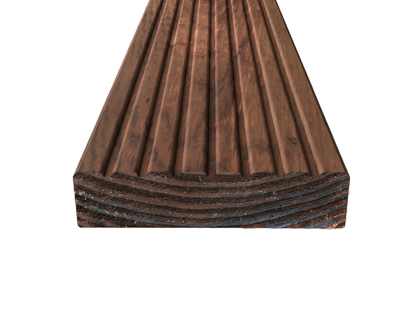 Lame de terrasse "Orkys" épicéa brun L. 3 m x l. 14,5 x EP. 3,4 cm - Blooma - Brico Dépôt
