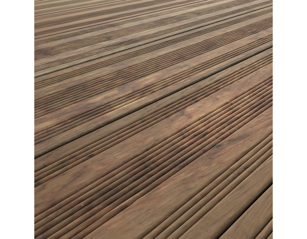 Lame de terrasse "Acera" brun L. 2,4 m x l. 14,4 x EP. 2,7 cm - Brico Dépôt