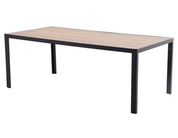 Table aluminium "Asara" imitation bois - Blooma - Brico Dépôt