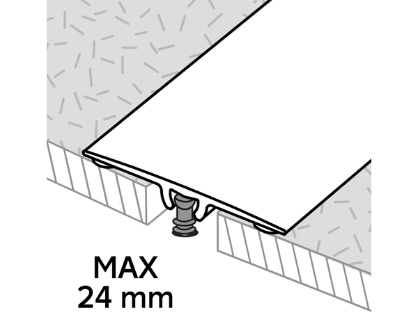 Barre de seuil extra plate aluminium mat long. 930 x larg. 37 mm - GoodHome - Brico Dépôt