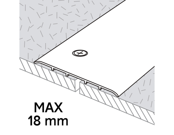 Barre de seuil extra large aluminium mat long. 930 x larg. 100 mm - GoodHome - Brico Dépôt