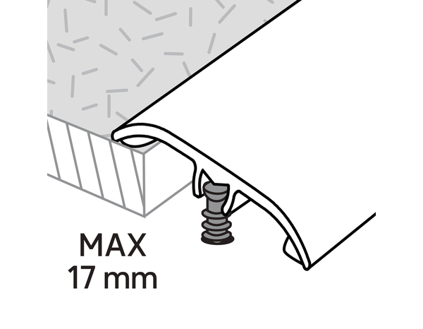 Barre de seuil aluminium mat long. 930 x larg. 37 mm - GoodHome - Brico Dépôt