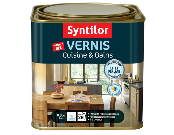 Vernis Cuisine & Bains Incolore Naturel 0,5L - Syntilor - Brico Dépôt
