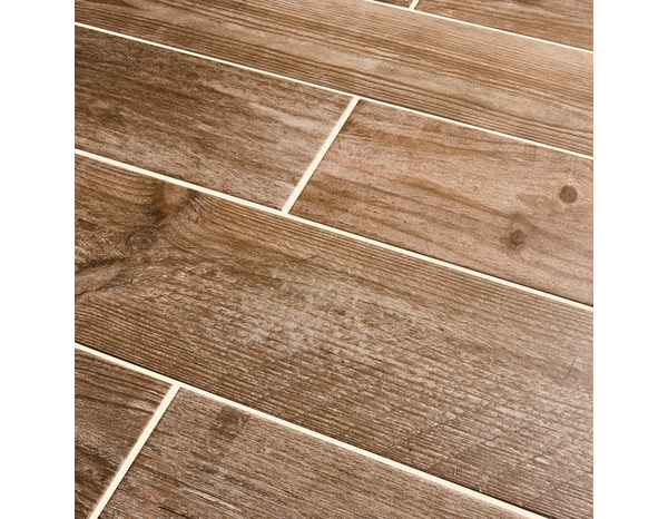 Carrelage de sol intérieur "Cotage Wood" marron - l. 20 x L. 120 cm - Colours - Brico Dépôt