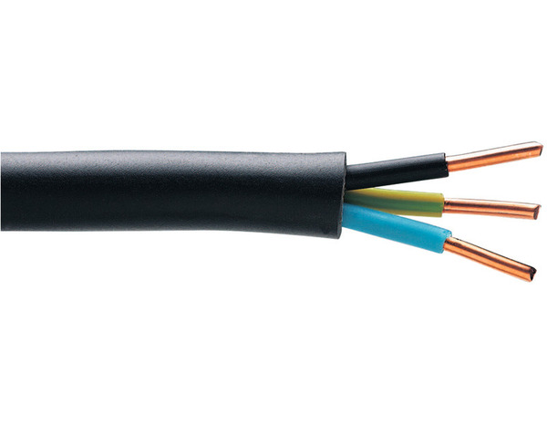 Câble électrique R2V 3G1,5 mm² noir 50 m - Brico Dépôt