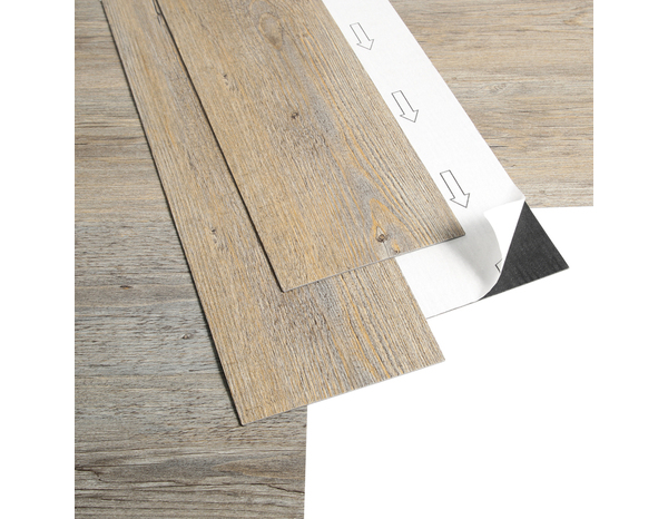 Lame PVC adhésive "Pop Rock" pécan mat effet bois - L. 91,4 x l. 15,2 cm - Cooke and Lewis - Brico Dépôt