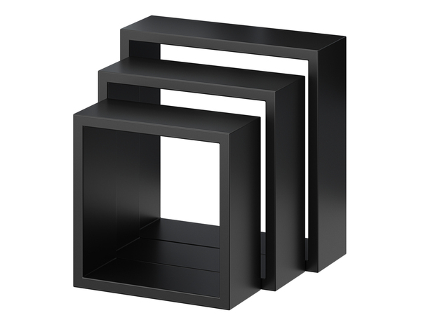 Lot de 3 cubes noir 30 cm "Rabella" - Cooke and Lewis - Brico Dépôt