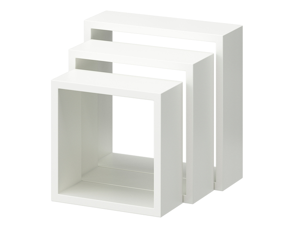 Lot de 3 cubes blanc 30 cm "Rabella" - Cooke and Lewis - Brico Dépôt