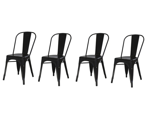 Lot de 4 chaises "Canvey" - Noir - Cooke and Lewis - Brico Dépôt