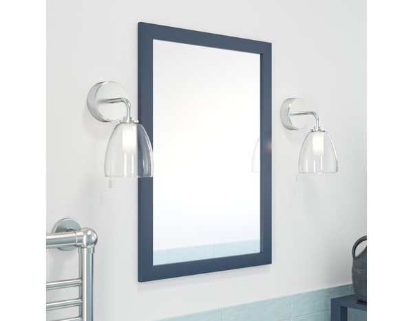 Miroir bleu "Perma" L. 50 x H. 70 cm - GoodHome - Brico Dépôt
