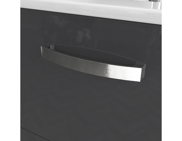 Meuble sous vasque à suspendre gris "Aruna" L. 60 x H. 55 x P. 45 cm - Brico Dépôt