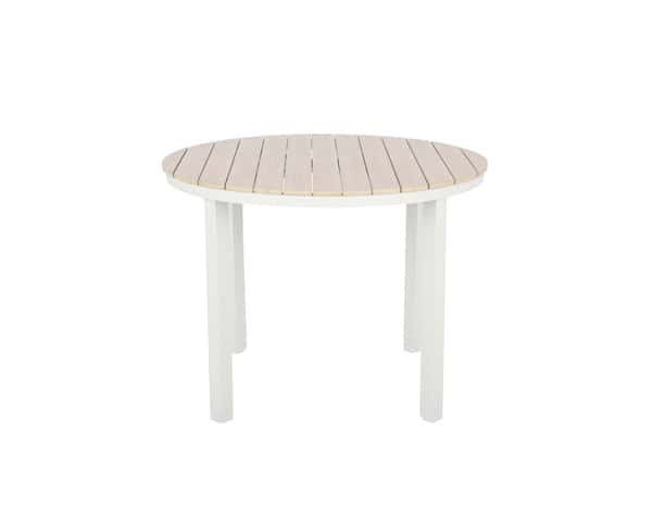 Table en aluminium et plateau contre-plaqué 102 x H. 75 cm "Polywood Azalis" - Blooma - Brico Dépôt
