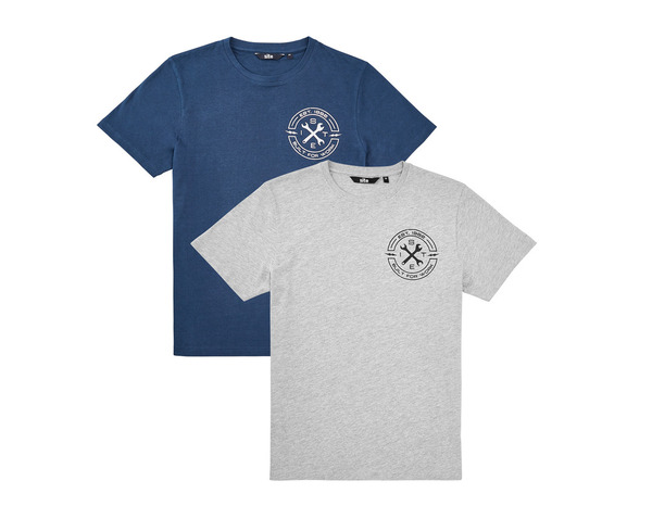 Lot de 2 T-Shirt bleu marine et gris taille L - Site - Brico Dépôt