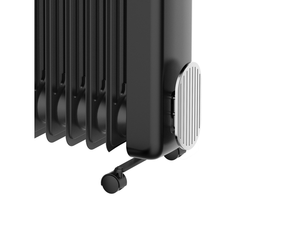 Radiateur à bain d'huile rétro 1500W noir - H. 52cm x l. 20cm - Bodner - Brico Dépôt