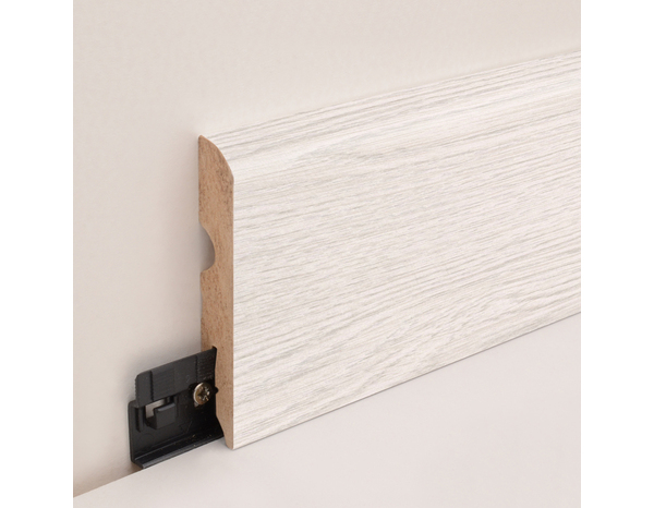 Plinthe à clipser "Cahuita" mat naturel effet bois blanc L. 220 x H. 8 cm x Ép. 13 mm - Cooke and Lewis - Brico Dépôt