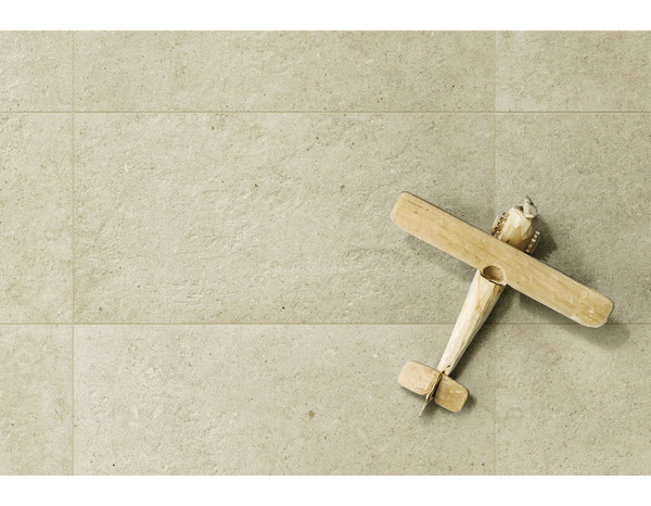 Carrelage de sol intérieur "Limestone pierre beige" - 60 x 120 cm - Brico Dépôt
