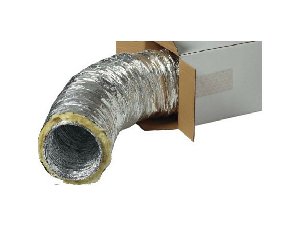 Gaine aluminium isolée pour raccordement kit air chaud à cheminée - L. 10 m Ø 125 mm - Distrib'Air - Brico Dépôt