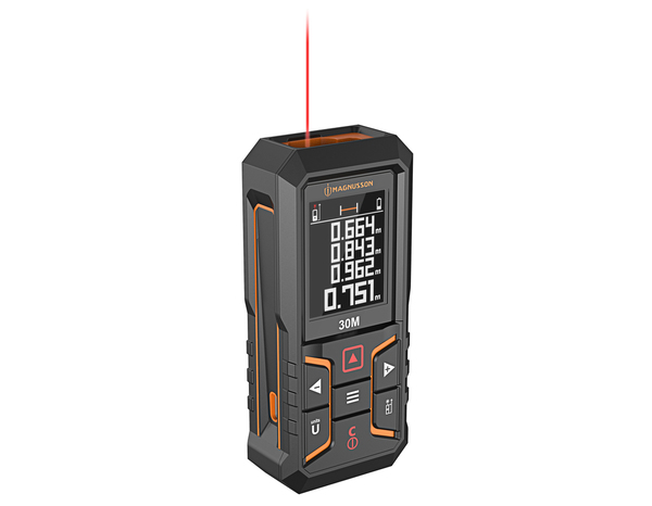 Télémètre laser sur batterie 30 M IP54 - Magnusson - Brico Dépôt