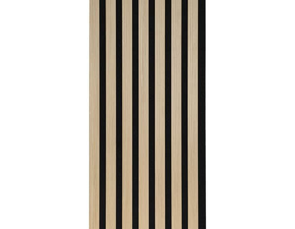 2 panneaux tasseaux MDF et feutrine acoustique couleur chêne naturel - H. 260 x L. 30 cm - Brico Dépôt