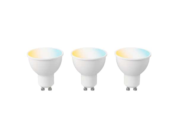3 ampoules connectées LED GU10 350 lm 4000K blanc "Myko" - Brico Dépôt