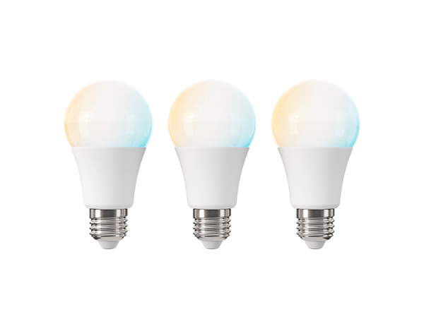 3 ampoules connectées LED E27 806 lm 4000K blanc - Brico Dépôt