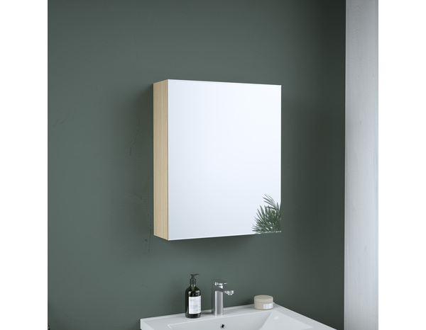 Armoire salle de bain miroir decor scandinave "style" l.50 x h.60 x p.15 cm - Brico Dépôt