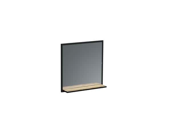Miroir tablette decor bois "district" l.60x h.60 x p.1,3 cm - Brico Dépôt