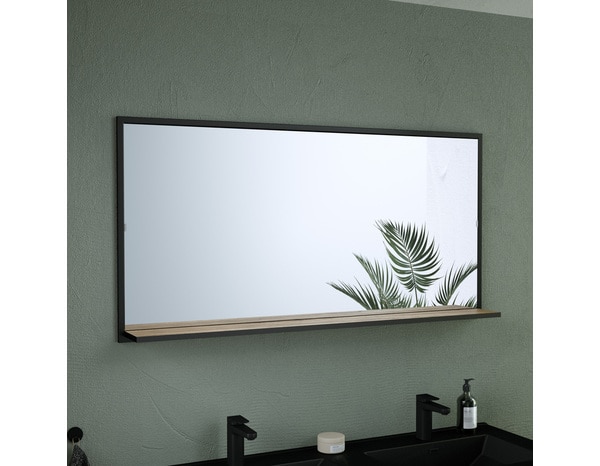 Miroir tablette decor bois "district"  l.120x h.60 x p.1,3 cm - Brico Dépôt