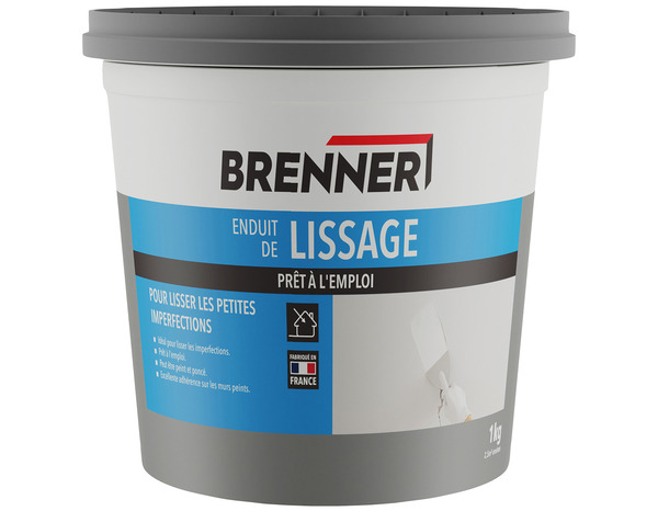 Enduit de lissage en pâte - Pot 1 kg - Brenner - Brico Dépôt
