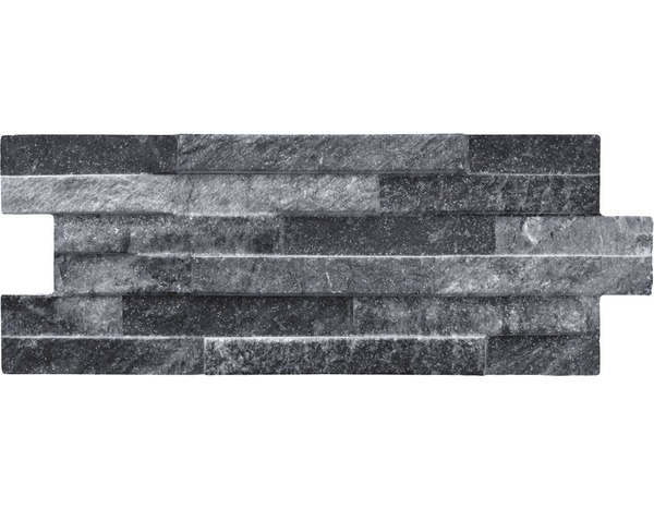 Plaquette parement "Alpes anthracite" 16 x 40 cm. Ep. 13,5 mm - Brico Dépôt