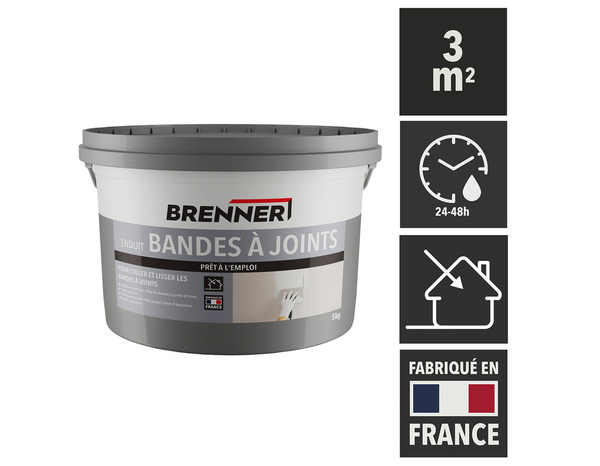 Enduit à joint, de rebouchage et de lissage en pâte - Pot 5 kg - Brenner - Brico Dépôt