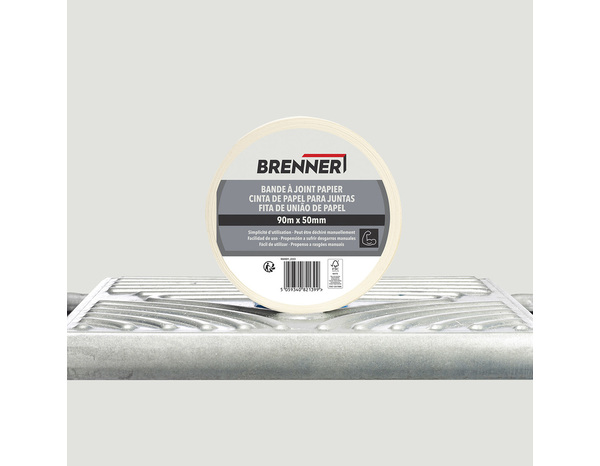 Bande à joints papier - Rouleau 90 m x 50 mm - Brenner - Brico Dépôt