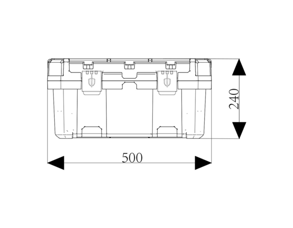 Boîte à outil en plastique avec compartiment amovible 50 cm - Magnusson - Brico Dépôt