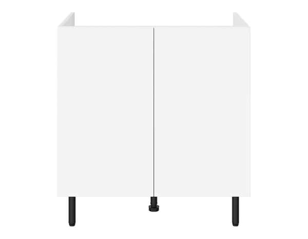 Meuble bas 2 portes "Pragma" - Blanc - L. 80 x H. 86 x P. 59 cm - Brico Dépôt