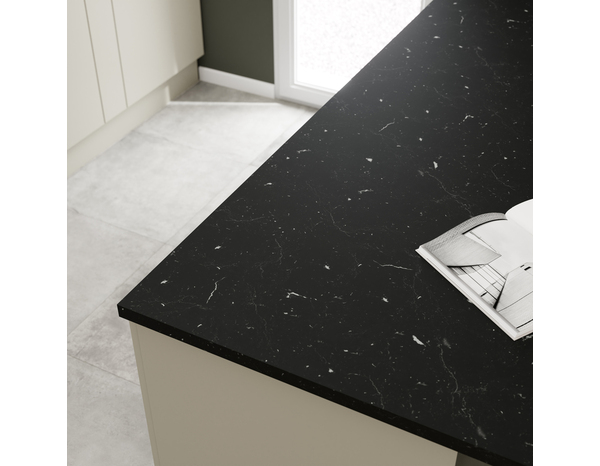 Plan de travail aspect graphite noir mat l.300 x P.62 x Ép. 3,8 cm ...