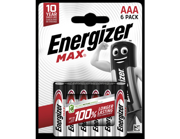 Pack de 6 piles alcalines AAA Energizer Max - Energizer - Brico Dépôt